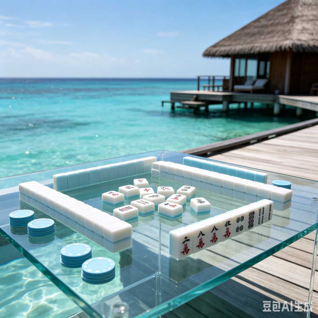 blue mahjong tiles