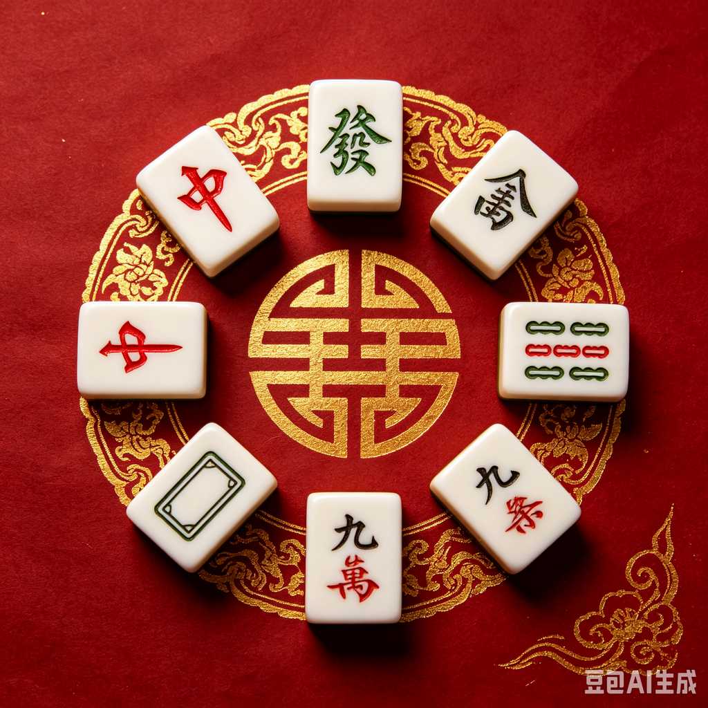 vivid color print mahjong set